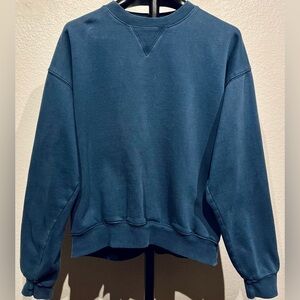 TNA Cozy AF Navy Blue Fleece Crewneck Sweatshirt - Size S (Women’s)